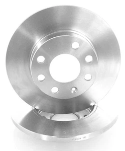 2x Solid Brake Discs Front for OPEL ASTRA F, CORSA B, KADETT E, VECTRA - Picture 1 of 23