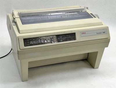 Okidata Pacemark 3410 Dot Matrix Monochrome Printer GE8285A w/ Bottom Feed - Image 1 of 4