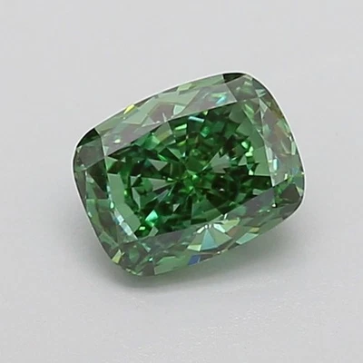 Lab IGI Certifide Diamond 1.17 Ct lab diamond Cushion Cut Fancy Vivid Green - Image 1 of 4