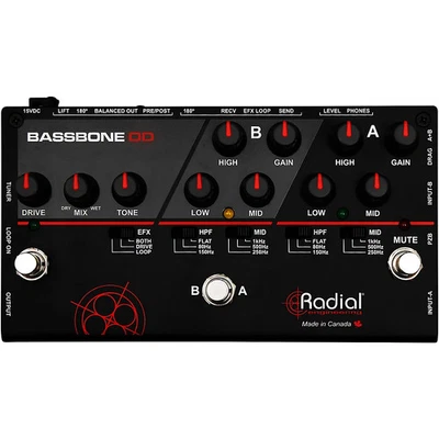 Preamplificador de bajo Radial Engineering Bassbone OD con overdrive Foto 1 de 4