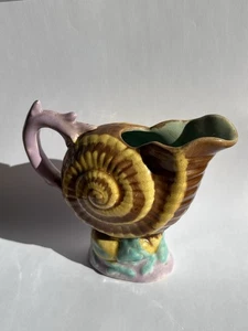 Majolica Pottery Snail Escargot Creamer Jug 19th Century - Picture 1 of 18