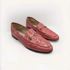 Sam Edelman Loraine Kroko-Prägung Lack Halbschuhe Rosa Slipper Komfort Schuhe 8,5 - Bild 1 von 10