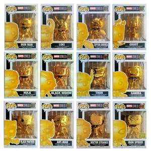 ¡Pop dorado cromado dorado de Marvel Studios primeros diez años! Bobble Heads IRON MAN GROOT LOKI - Imagen 1 de 57