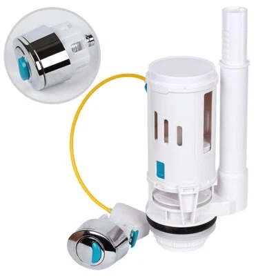 Adjustable Overflow Pipe Flush Valve Button for White ABS Toilet Cisterns - Image 1 of 4