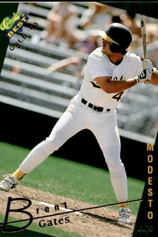 1993 Classic Best Gold Brent Gates Modesto A's #74 - Image 1 of 2