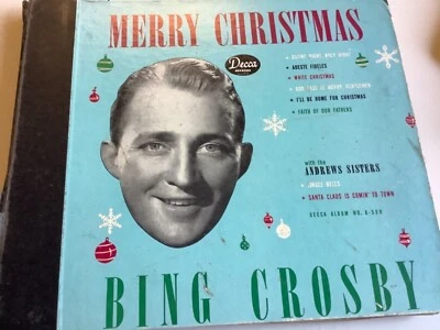 1945 Bing Crosby Merry Christmas 78 rpm 4-Record Set Decca A-550, allVG+ Cover- - Image 1 of 4