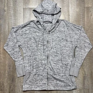 Athleta Hoodie mit durchgehendem Reißverschluss Damen groß grau Daumenlöcher leichter Stil 918829 - Bild 1 von 9