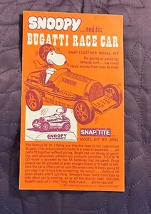 MONOGRAM MODELS SNOOPY CATALOG 1971 RED BARON BUGATTI - Picture 1 of 5