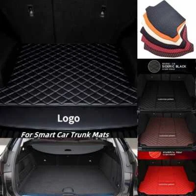 For Smart Car Trunk Mats Rear Carpets Pu Leather Waterproof Floor Mat Carpets Foto 1 de 4