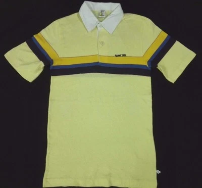 CAMISA POLO RARA DE COLECCIÓN HANG TEN 50/50 RAYAS SUAVES FINAS T SURF RETRO SKATE HAWAII Foto 1 de 4