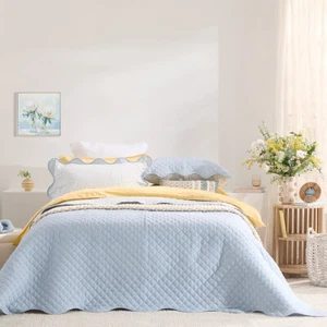 Clara Scallop Reversible Coverlet Set - Picture 1 of 8