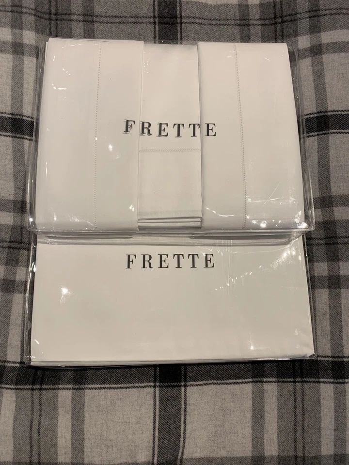Frette Monza King 4 Piece Sheet Set Sateen White With Tags