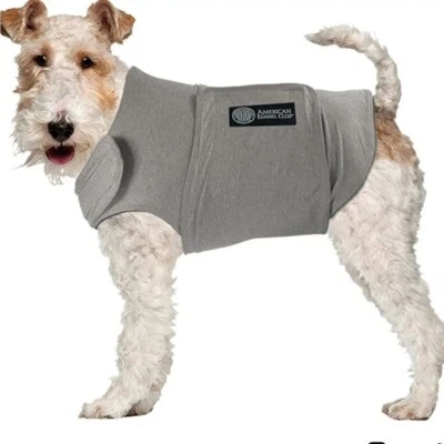 Abrigo Calmante para Perros American Kennel Club Anti Ansiedad y Alivio del Estrés Gris L Foto 1 de 4