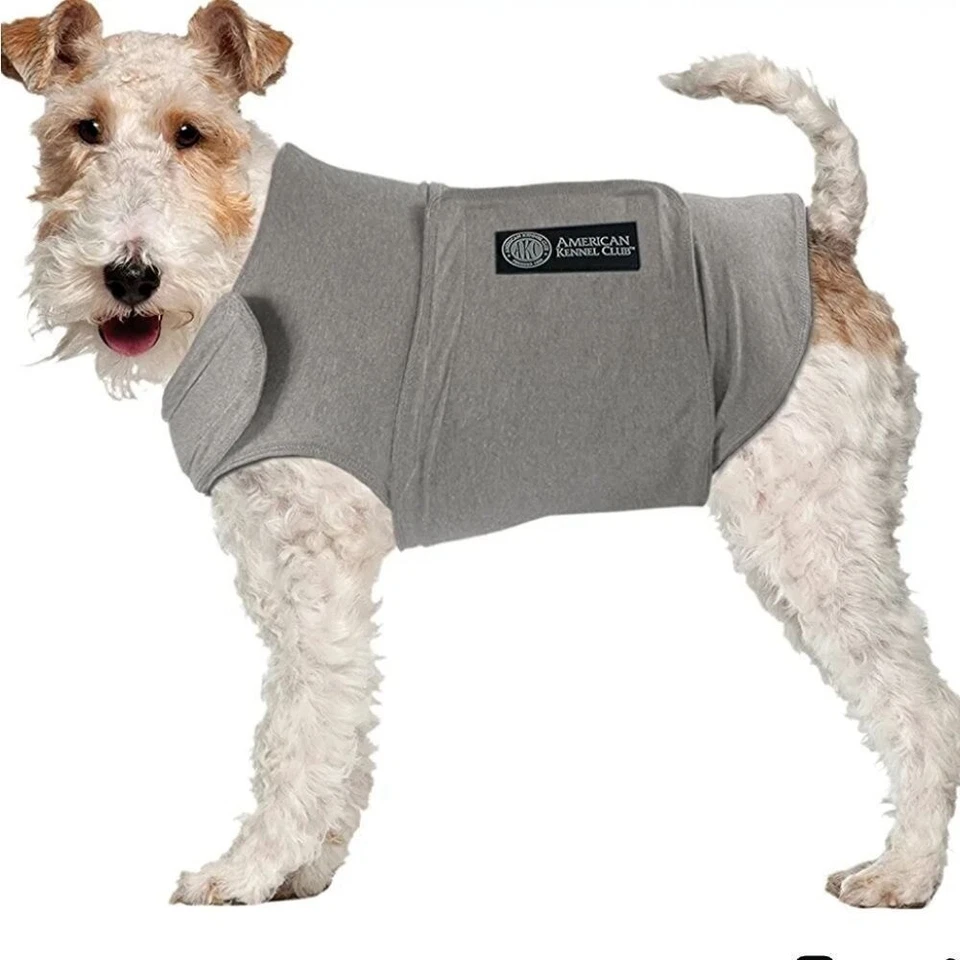 Abrigo Calmante para Perros American Kennel Club Anti Ansiedad y Alivio del Estrés Gris L Foto 1 de 4