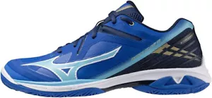 MIZUNO Badminton Shoes WAVE CLAW 3 Blue White Navy 71GA2442 US9.5(27.5cm) - Picture 1 of 5