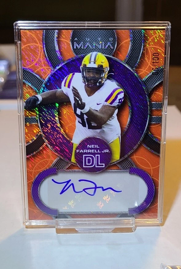 2022 WILD CARD AUTO MANIA Neil Farrell Jr. ROOKIE AUTO /100 - Image 1 of 2