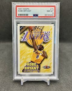 1997 NBA Hoops Kobe Bryant 2nd Year Card #75 PSA 8 NM-MT