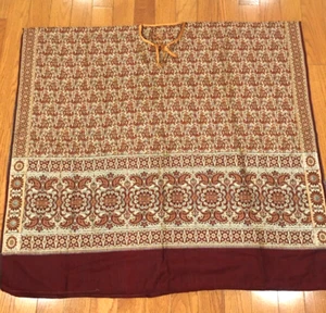 Vintage Woven Poncho Red Gold ONE SIZE FITS ALL - Picture 1 of 4