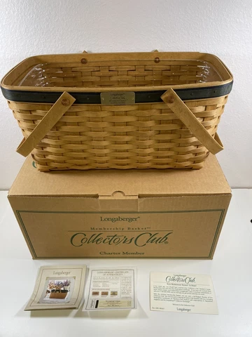 New Longaberger 2003 Collectors Club Membership II Basket  Protector BOX Cover
