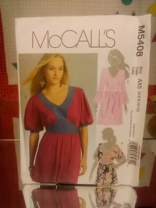 McCalls Sewing Pattern #M5408 Misses Tops Loose-Fit Opt. Band UC Sz 4-12 - Picture 1 of 4