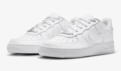 Nike Youth Air Force One Low Triple White DH2920-111 GS Shoes NEW - Image 1 of 4