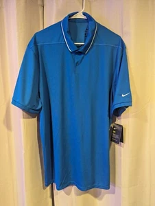 Nike Golf Polo Shirt Mens Extra Large NEW Blue Dry Fit NWT - Picture 1 of 5