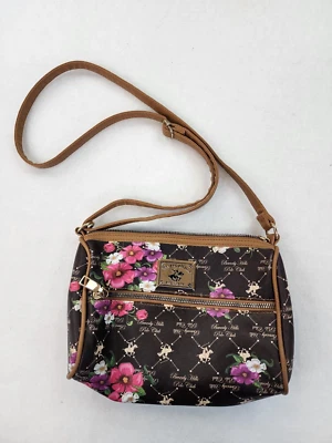 Beverly Hills Polo Club Purse Crossbody Shoulder Floral Handbag Structured - Image 1 of 4
