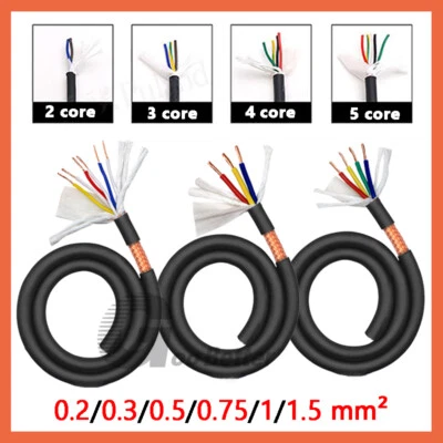 2/3/4/5 Core Electrical Flexible PVC Cable TRVV Cable 0.2/0.3/0.5/0.75/1/1.5mm² - Image 1 of 4