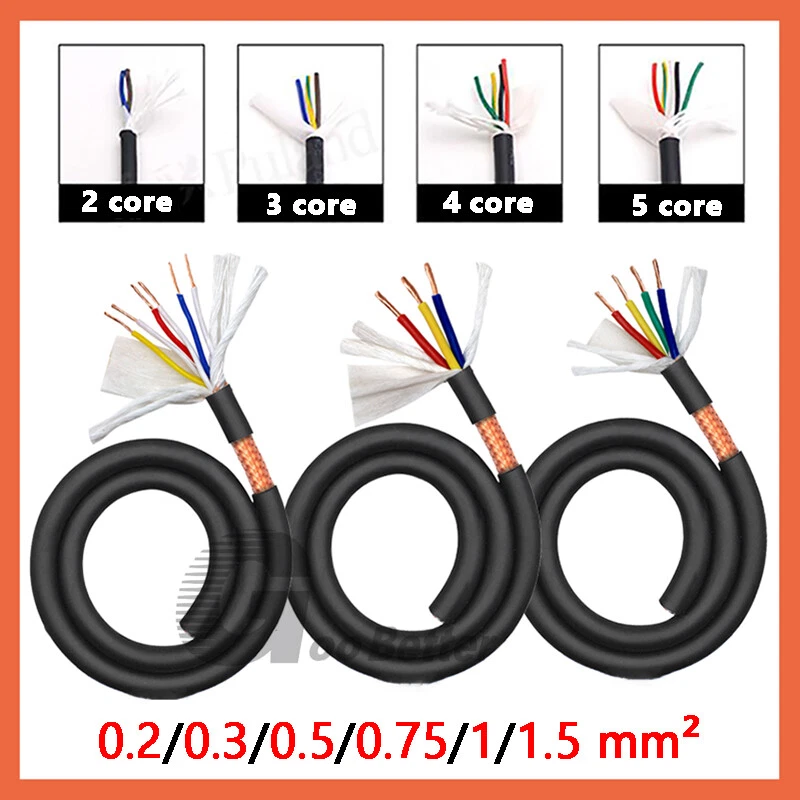 2/3/4/5 Core Electrical Flexible PVC Cable TRVV Cable 0.2/0.3/0.5/0.75/1/1.5mm² - Image 1 of 4