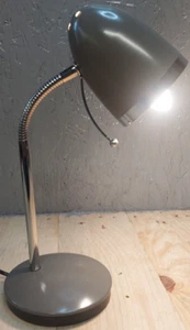 DUNELM Table Lamp Modern Retro Flexible Metal Table Desk Lamp Grey Crome Finish - Picture 1 of 12