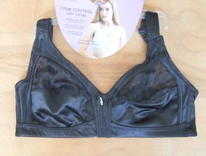 Sujetador Beauforme talla 34D firme control taza suave sin acolchar taza satén sin cables negro - Imagen 1 de 4