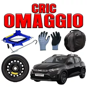 Ruotino Di Scorta 4Fori 16 Dacia Sandero Stepway Kit Cric Crick Sacca Guanti ps - Zdjęcie 1 z 10