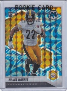 NAJEE HARRIS ROOKIE CARD Pittsburgh Steeler 2021 Mosaic RARE REACTIVE BLUE PRIZM - Picture 1 of 2