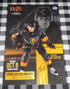 Brayden Mcnabb Signed Vegas Golden Knights Gameday Poster - Picture 1 of 1