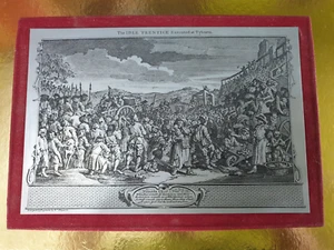Schöne Vintage & seltene montierte Zinnradierung ""The Idle Prentice"" von Hogarth - Bild 1 von 5