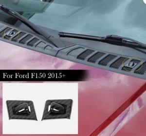 Wiper Water Spray Nozzle Cover Trim For Ford F150 2015+ Carbon Fiber Accessories - Bild 1 von 6