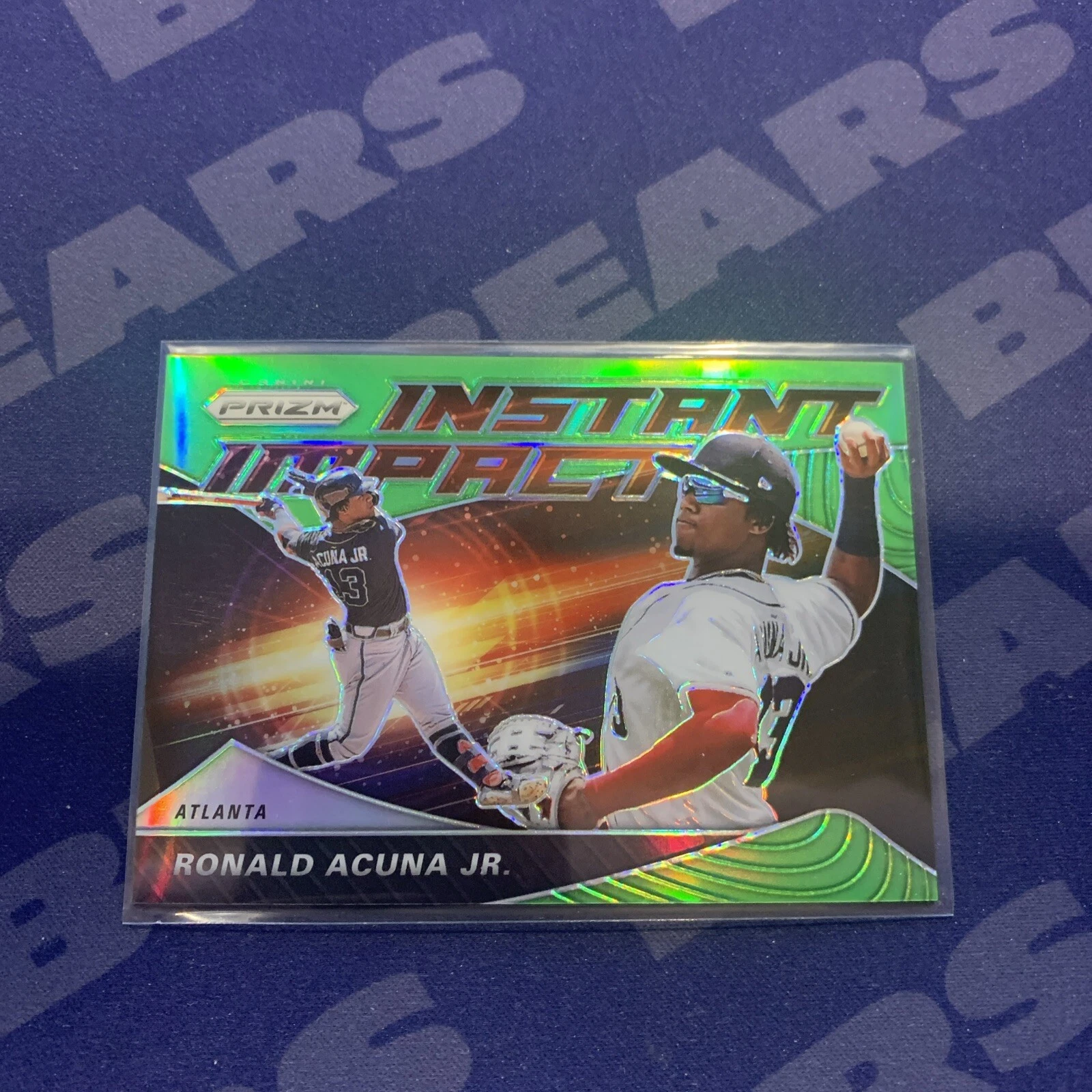 2020 Prizm Ronald Acuna Jr /125 Instant Impact Lime Green Prizm II-1 Braves P520