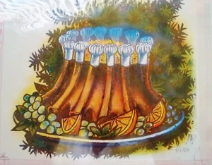 SIGNIERT ORIGINAL COMM ART CEL Cartoon JOSEPH ESCOURIDO Drucker Proof LAMMKOTELETTS? - Bild 1 von 3