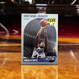1990-91 NBA Hoops Michael Ansley Rookie #215 Orlando Magic RC (Q) - Picture 1 of 2