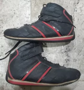 ULTRA RARE VINTAGE GOODYEAR BRAND QUILTED HIGH TOP RACING SHOES MEN'S SZ US10.5 - Picture 1 of 12