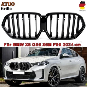 M SPORT KÜHLERGRILL NIEREN GRILL FÜR BMW X6 G06 GLÄZEND SCHWARZ F96 2024+ LCI DE - Afbeelding 1 van 15