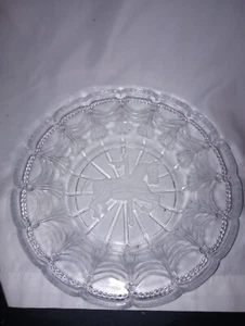 Vintage klare Quaste geschliffene Glasschale geätzt Karussell Pferd Schale - Bild 1 von 6