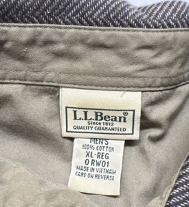Vintage LL Bean Herren XL Pullover Poloshirt Langarm Knopfmanschetten Braun Tweed - Bild 1 von 14