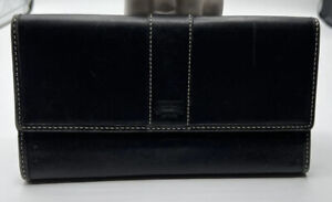 Coach Hampton Vintage Black Leather Wallet Clutch