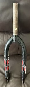 Redline Fork 1 1/8 Threadless Old School BMX Forks RL Black CRMO 4130 - Used - Picture 1 of 7