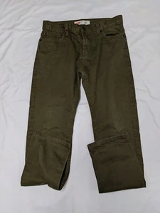 Boy's Levis 511 Green Slim Fit Straight Leg Pants Tag Size 20 Measures 32x30 - Picture 1 of 11