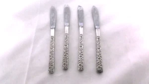 4 VHTF 1970 LOVE NOBLE FLOWER 6 3/4" VERSILBERTE BUTTERMESSER 1847 ROGERS BROS - Bild 1 von 3