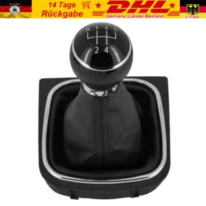 Schaltknauf + Schaltsack mit Rahmen passend für VW Golf 5 + VI Scirocco BJ 03-16 - Bild 1 von 9