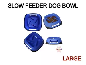 Slow Feder Haustieresser Schüssel, GROSS, elegant blau Farbe - Bild 1 von 7