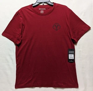 True Religion Men's Size Large Red Dahlia Buddha Short Sleeve T-Shirt NEW - Picture 1 of 11